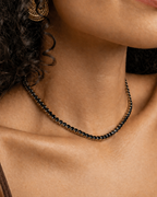 18K Gold Plated Green Zirconia Tennis Necklace – Elegant Emerald Style Choker for Women