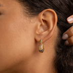 Multicolor Pavé Drop Earrings Set Trio – Gold Plated Teardrop Earrings