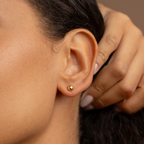 Classic Gold Ball Stud Earrings Set – 18K Gold Plated Minimalist Duo
