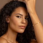 18K Gold Plated Chain Bracelet with Bezel Set Pearls – Adjustable Minimalist Link Bracelet for Women