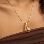 Abstract Openwork Pendant Necklace – 18K Gold Plated Modern Minimalist Jewelry