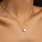 18K Gold Plated Star Pendant Necklace – Minimalist Gold Star Necklace for Women