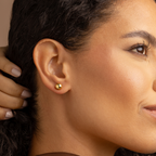 Classic Gold Ball Stud Earrings Set – 18K Gold Plated Minimalist Duo