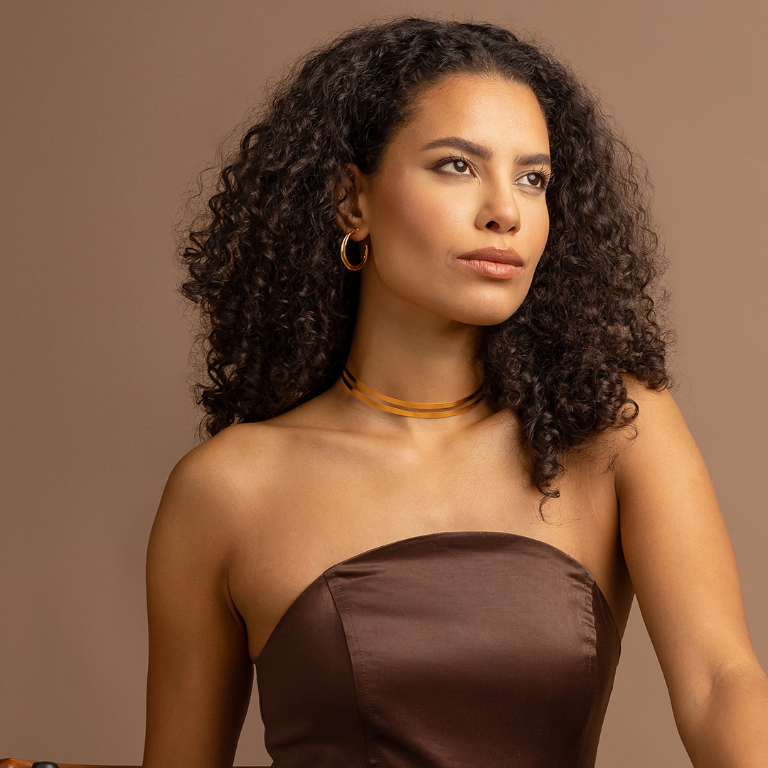 Classic Gold Hoop Earrings – 18K Gold Plated Bold Medium Hoops