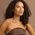 18K Gold Plated Clover Charm Necklace – Elegant Minimalist Lucky Pendant