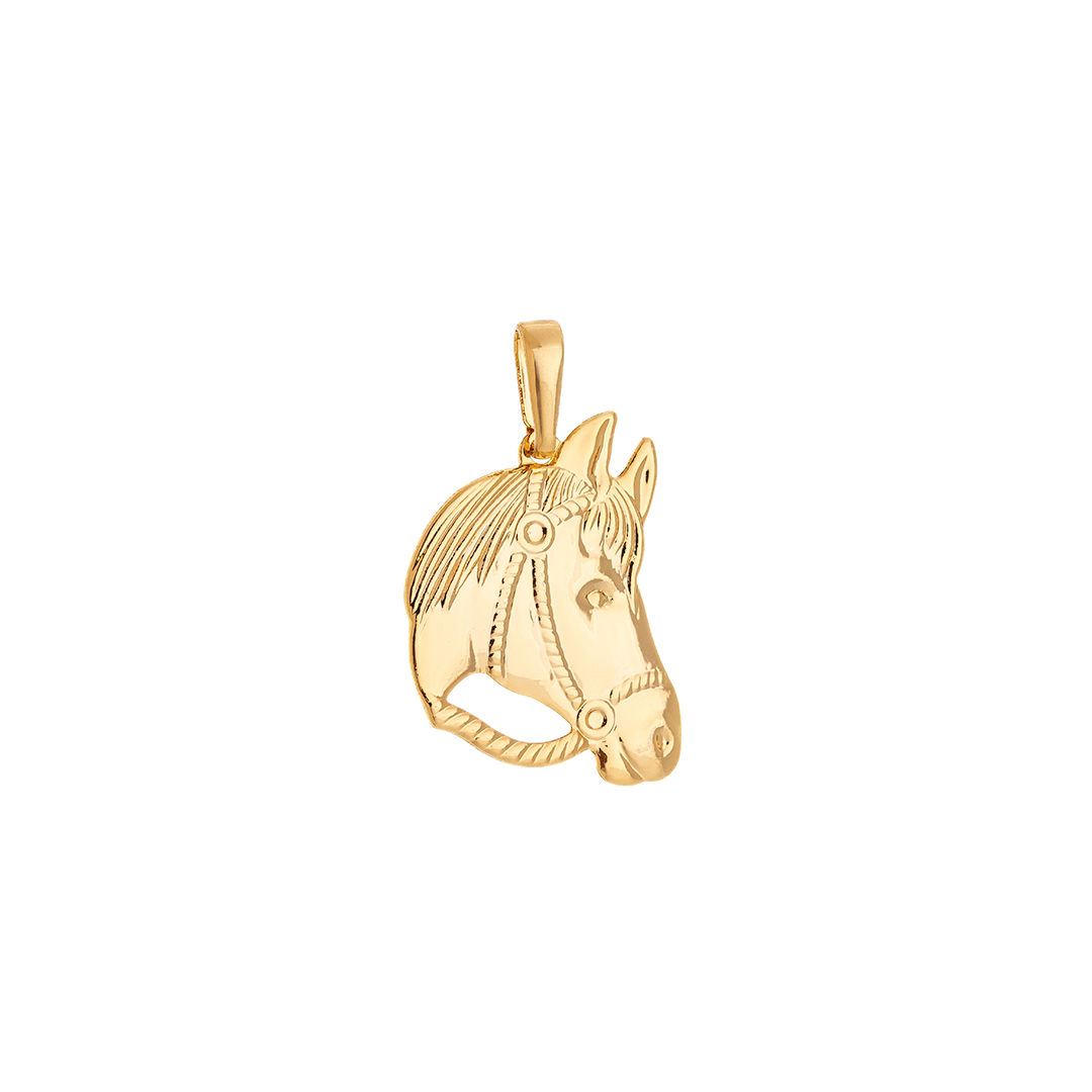Pendant Country Horse 18k Gold Plated