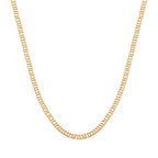 Men's 60cm chain, Grumet link design - 18k gold plated