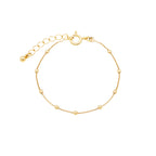 Children's bracelet with beads, 18k gold plated, hypoallergenic.