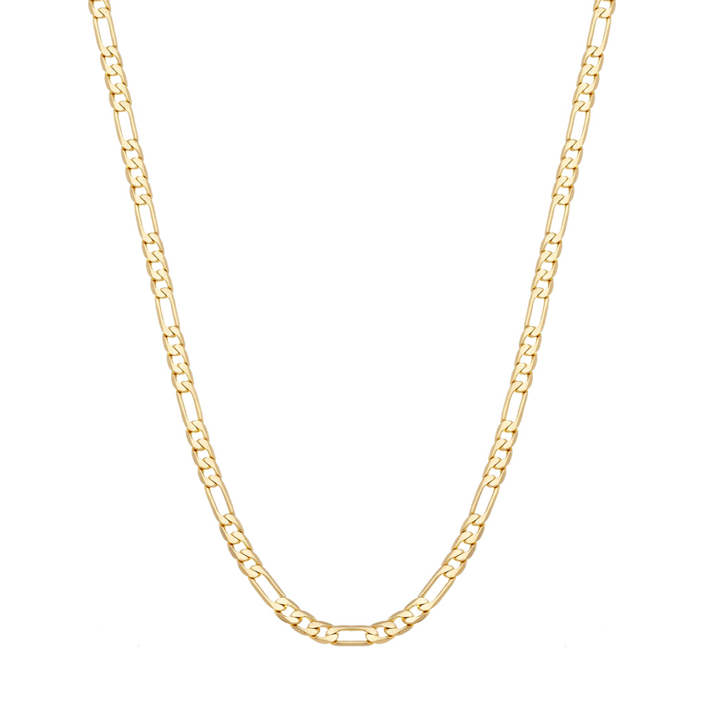 Children's curb chain, 3x1 link, 18k gold plated, hypoallergenic.
