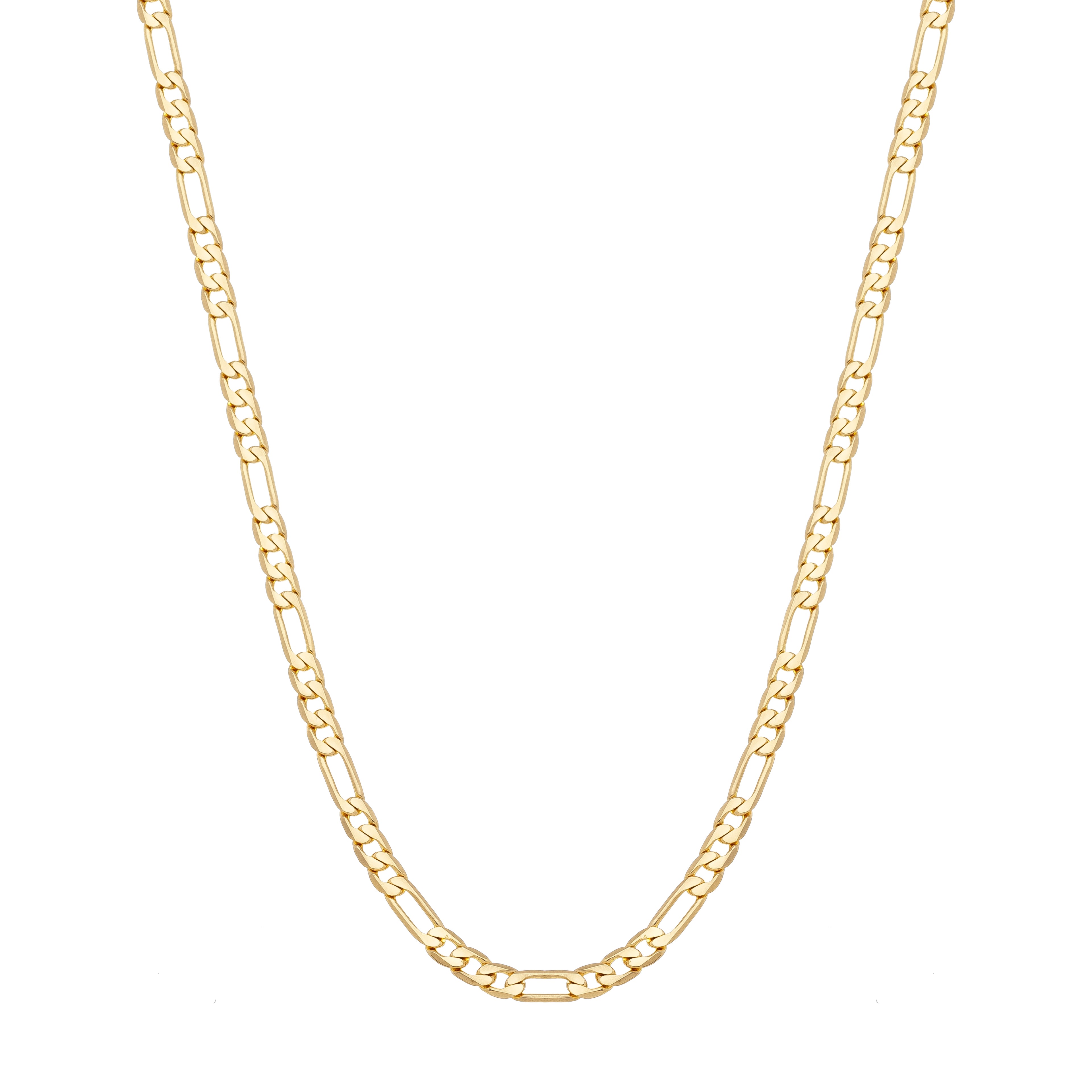 Children's curb chain, 3x1 link, 18k gold plated, hypoallergenic.