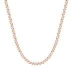18K Gold Plated Heart Cut Zirconia Tennis Necklace – Elegant Choker Necklace for Women