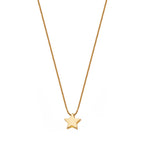 18K Gold Plated Star Pendant Necklace – Minimalist Gold Star Necklace for Women