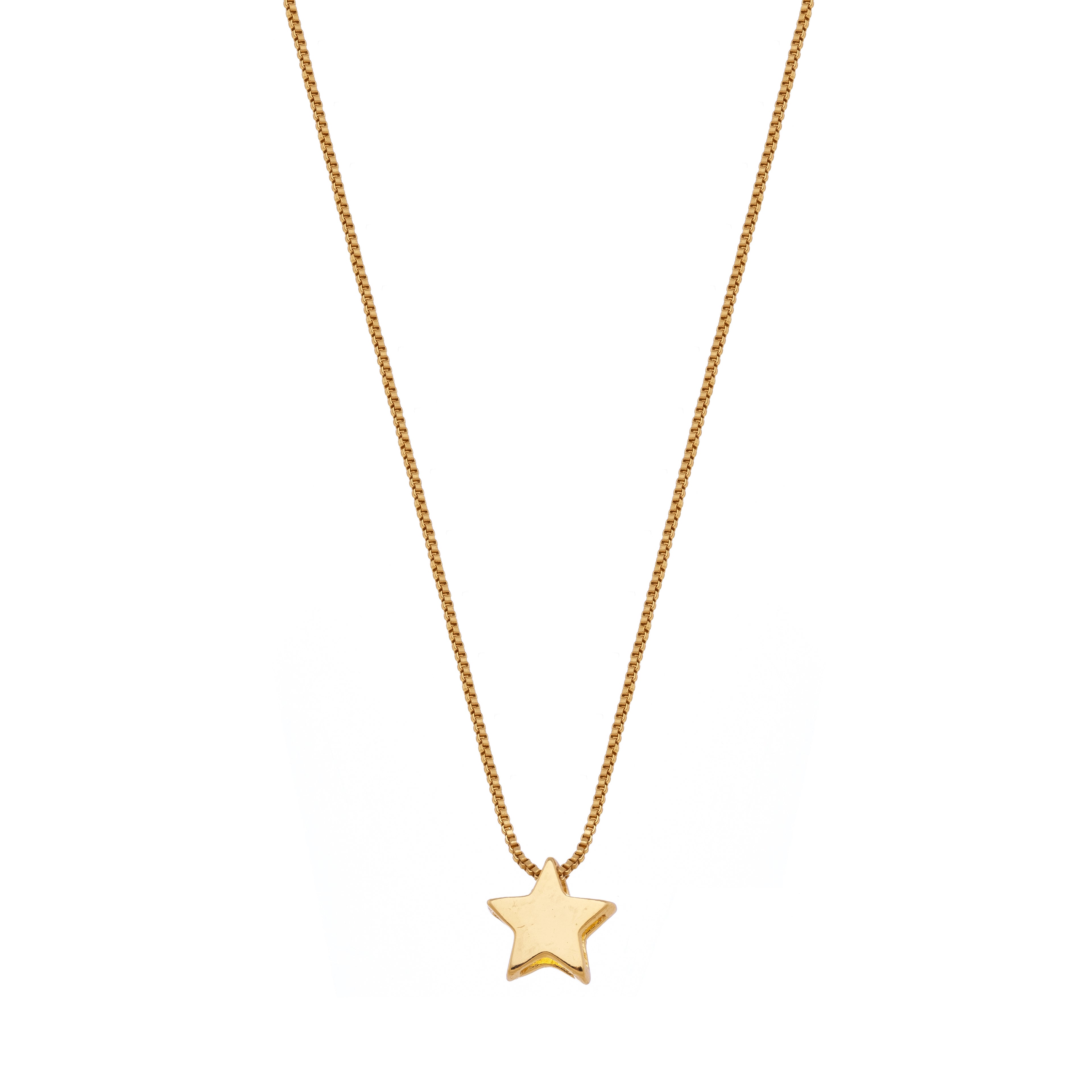18K Gold Plated Star Pendant Necklace – Minimalist Gold Star Necklace for Women