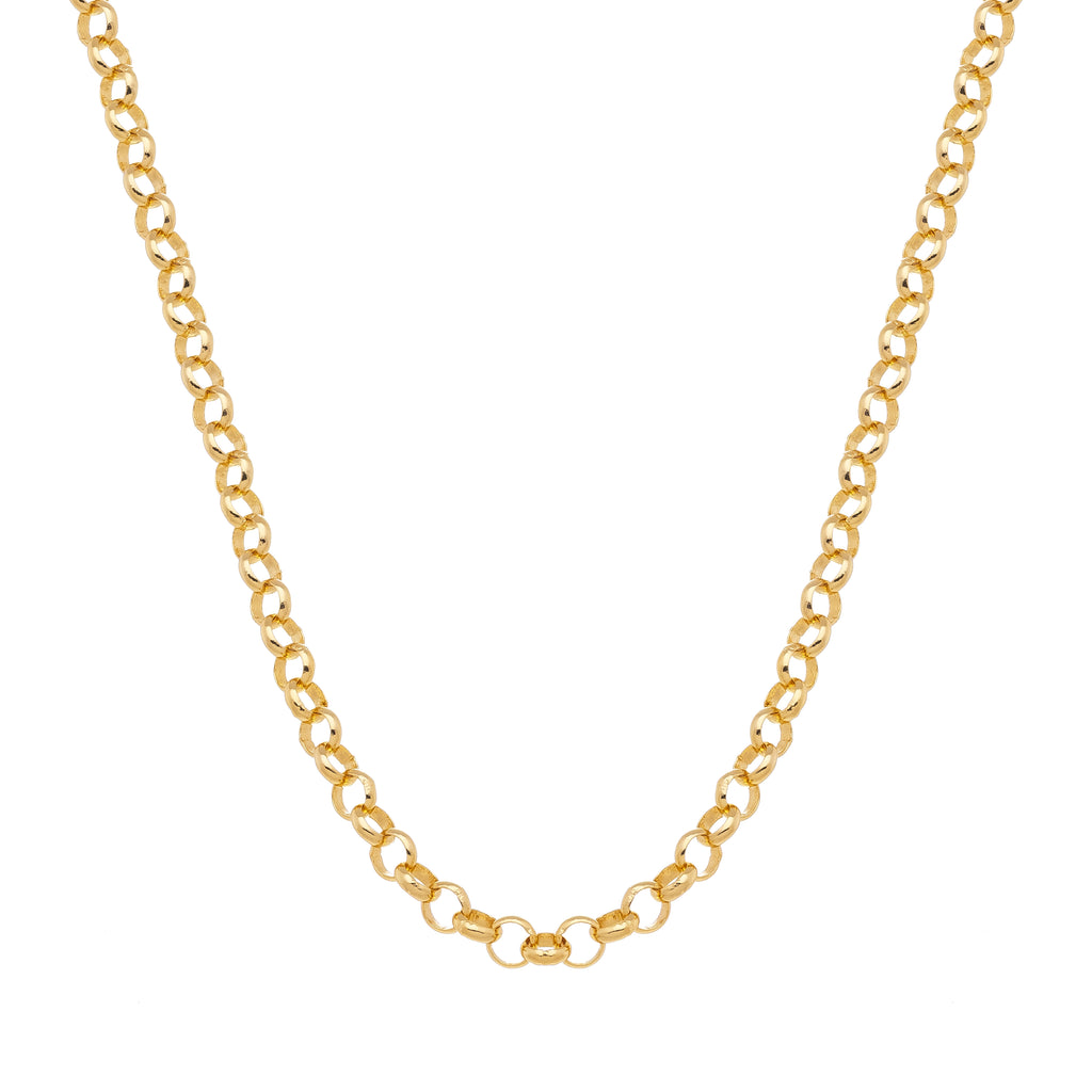 18K Gold Plated Link Chain Necklace – Bold Minimalist Statement Chain
