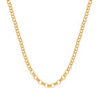 18K Gold Plated Link Chain Necklace – Bold Minimalist Statement Chain