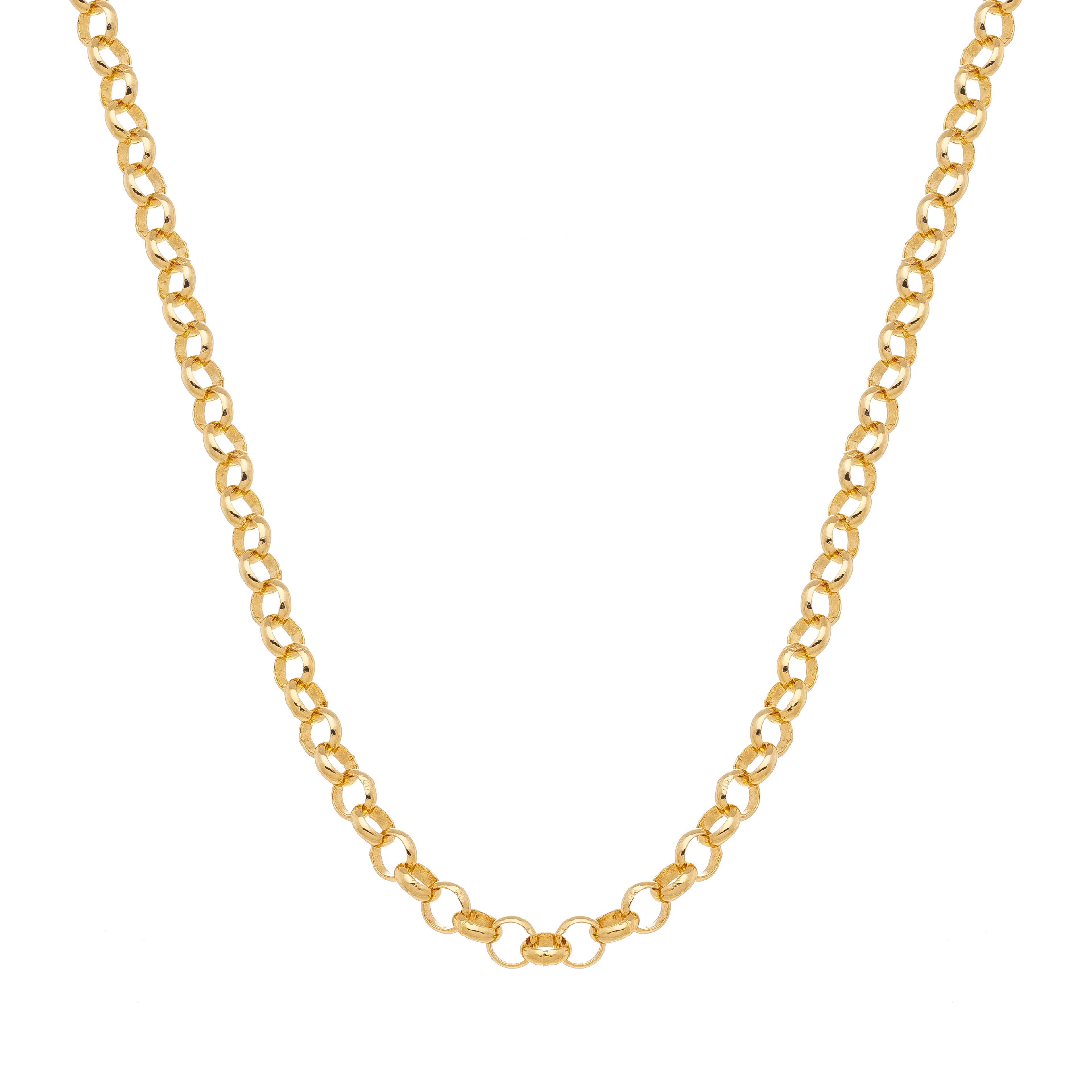 18K Gold Plated Link Chain Necklace – Bold Minimalist Statement Chain