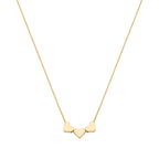 18K Gold Plated Triple Heart Necklace – Minimalist Romantic Pendant Chain