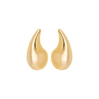 Organic Teardrop Stud Earrings – 18K Gold Plated Minimalist Design