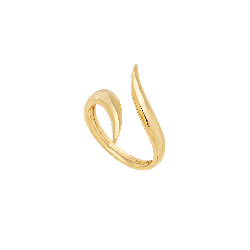 Adjustable organic ring with a delicate shape for everyday wear
