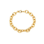 18K Gold Plated Chunky Chain Bracelet – Thick Link Statement Bracelet for Women