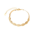 18K Gold Plated Double Band Cuff Bracelet – Minimalist Open Bangle for Women