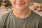 Children's curb chain, 3x1 link, 18k gold plated, hypoallergenic.