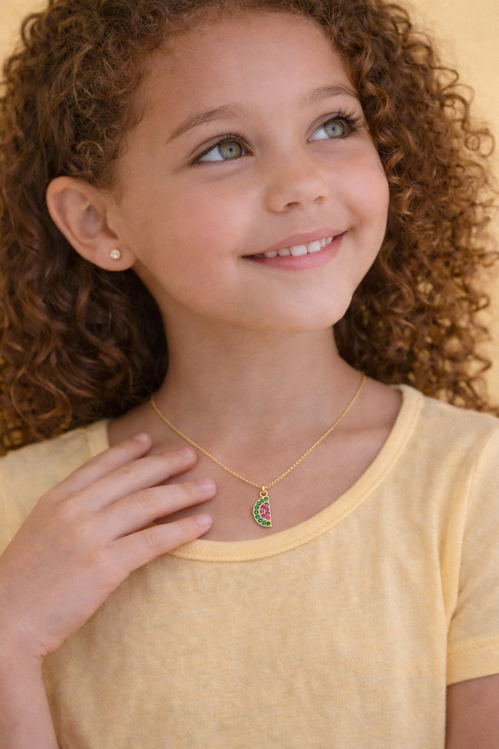 Delicate 2mm ball stud earrings for children, 18k gold plated, hypoallergenic.